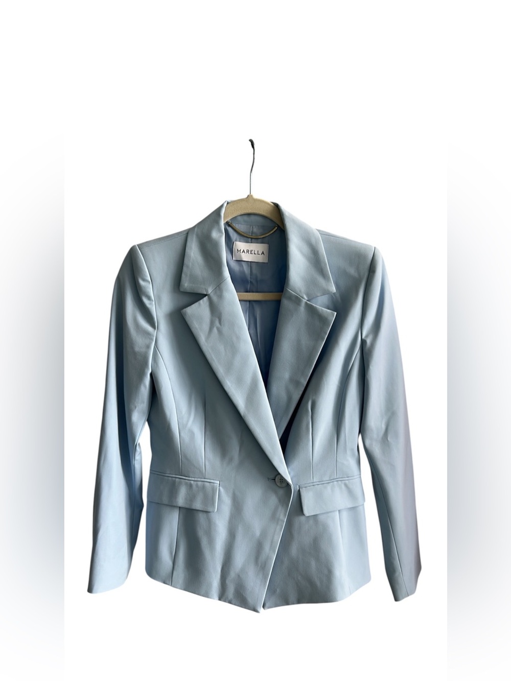 MARELLA Powder Blue Single-Button Blazer